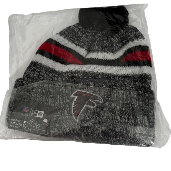 New Era Atlanta Falcons NFL On-Field Pom Knit Beanie Hat One Size Fits Most - Picture 3 of 6